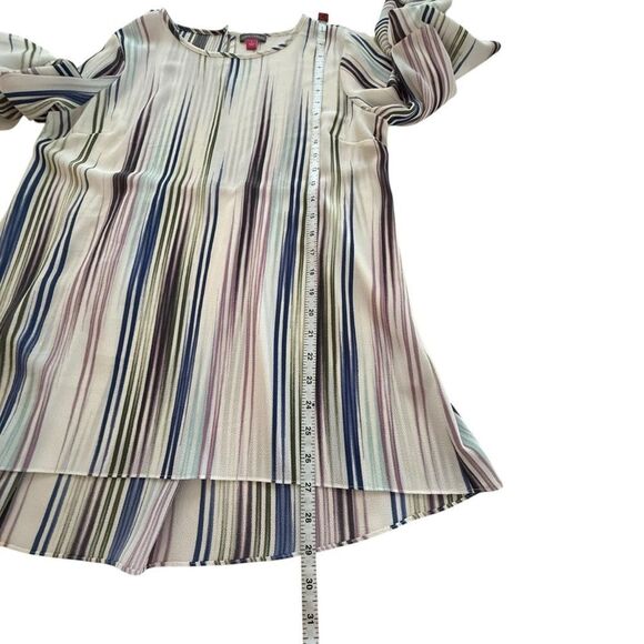 Vince Camuto Ivory Striped Bell Sleeve Top - Picture 5 of 8